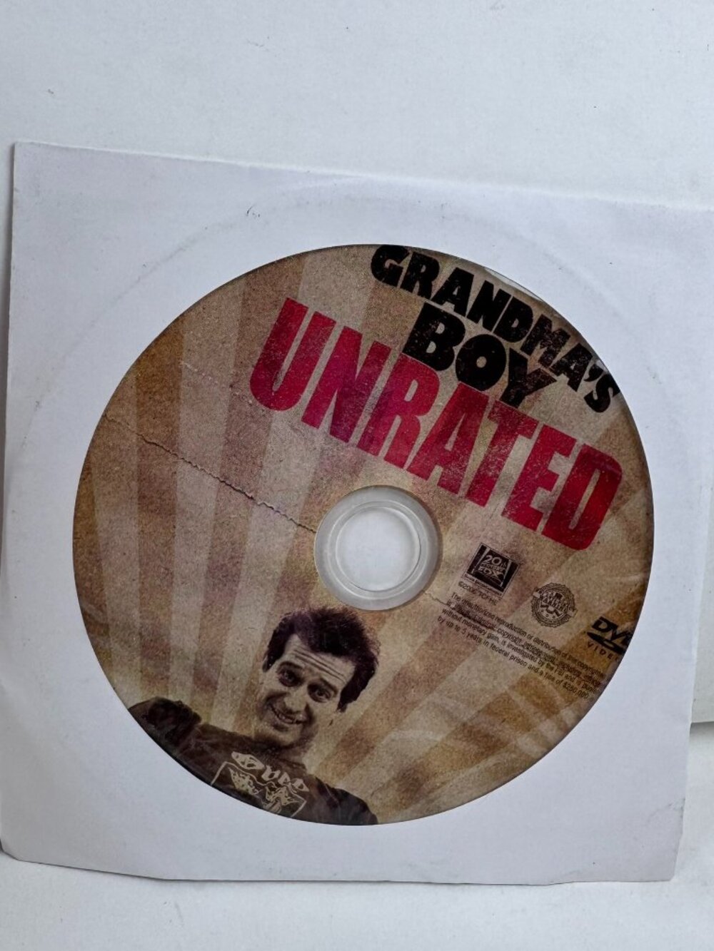 Grandma's Boy DVD Unrated 2006 Disc Only Comedy Movie Allen Covert Scratched